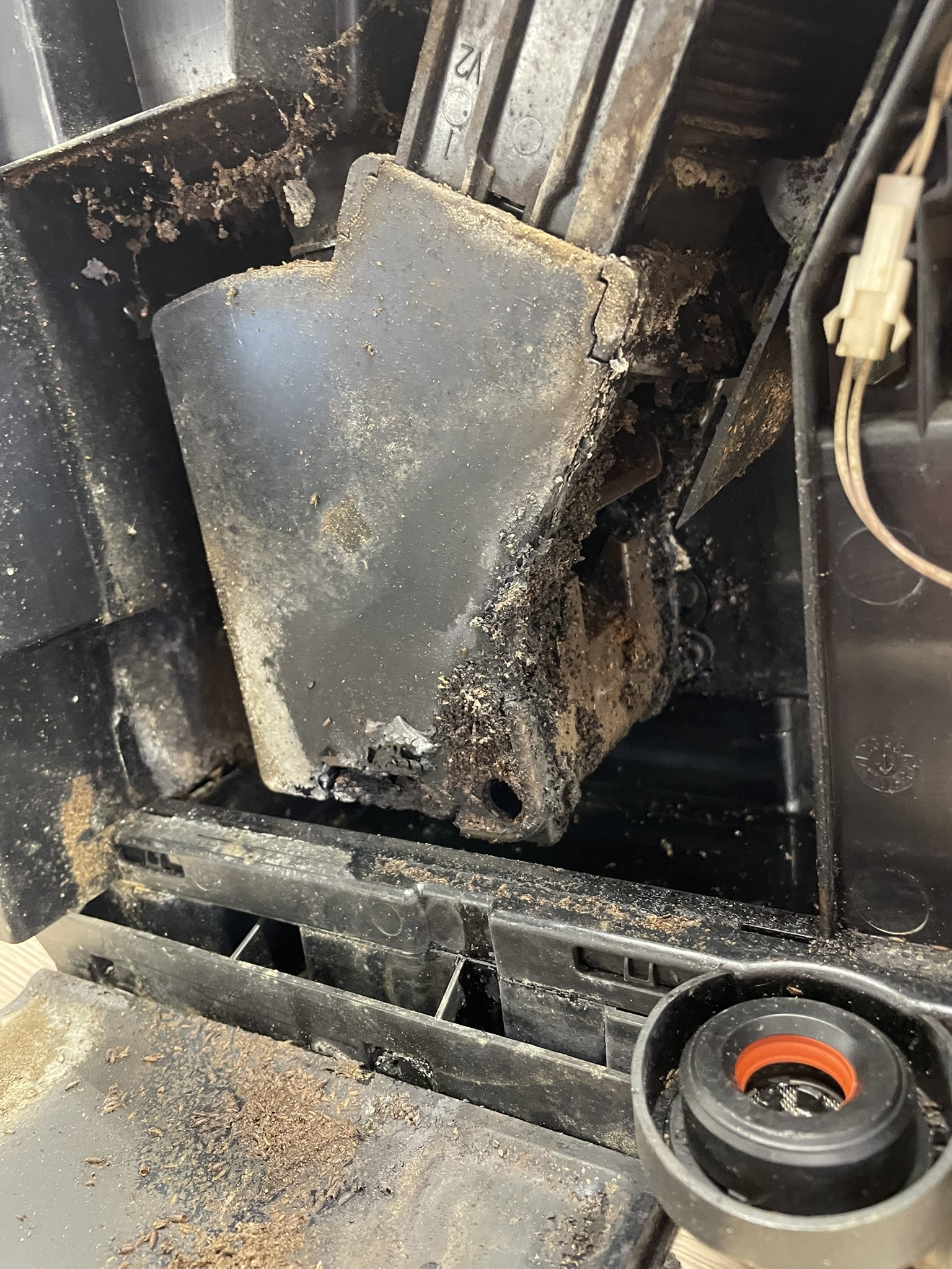 Penész és lerakódás a Jura főzőegységben